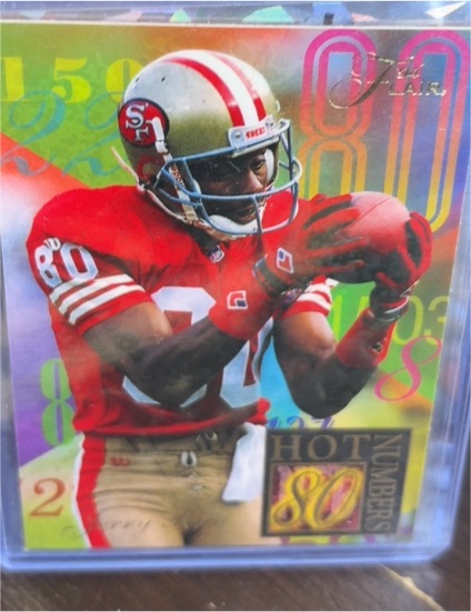 1994 Fleer Flair Hot Numbers #9 Jerry Rice — front