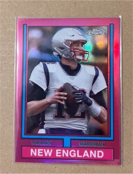 2024 Topps Chrome #74TF-16 Tom Brady 1974 Pink Refractor — front