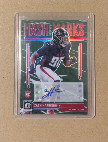 2023 Panini Donruss Optic #HM-50 Zach Harrison Hash Marks Rookie Auto — front