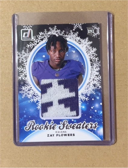 2023 Panini Donruss #HS-ZFL Zay Flowers Rookie Holiday Sweater — front