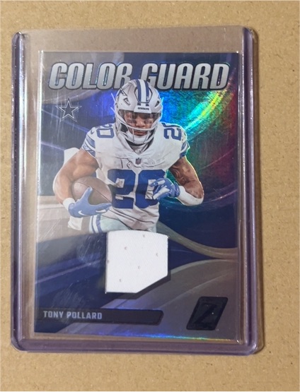 2023 Panini Zenith #CG-9 Tony Pollard Color Guard Jersey Patch — front