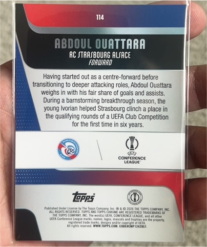 2025-26 Topps UEFA Club Competitions #114 Abdoul Ouattara — front