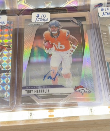 2024 Panini Prizm #393 Troy Franklin Rookie Silver Prizm Autograph — front
