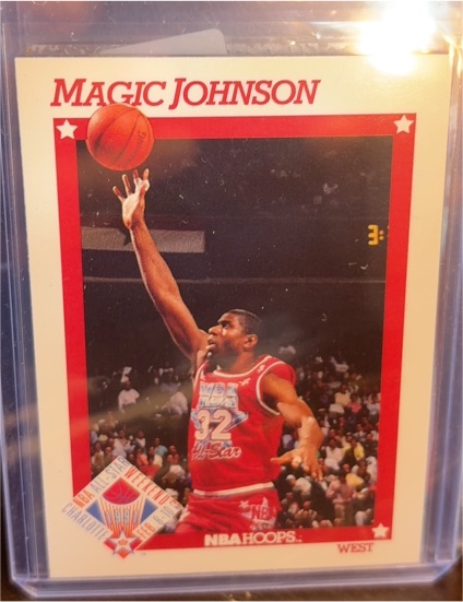1991 NBA Hoops #266 Magic Johnson All Star — front