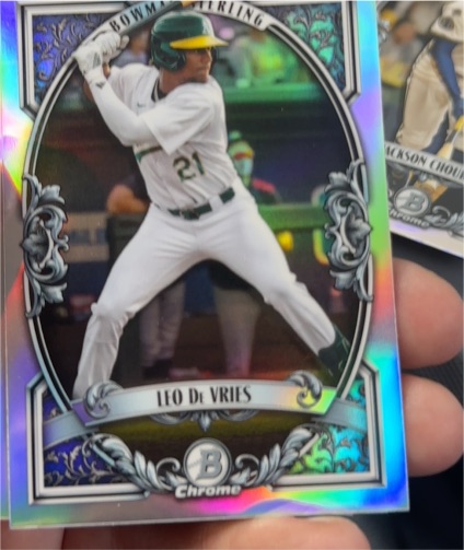 2026 Bowman Chrome Sterling #BST-9 Leo De Vries — front