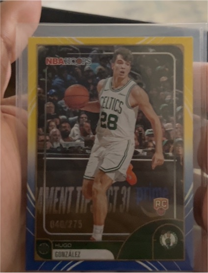 2025-26 Topps NBA Hoops #72 Hugo Gonzalez Rookie Boston Celtics — front