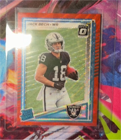 2025 Panini Donruss Optic #320 Jack Bech Rated Rookie Preview Red Wave — front
