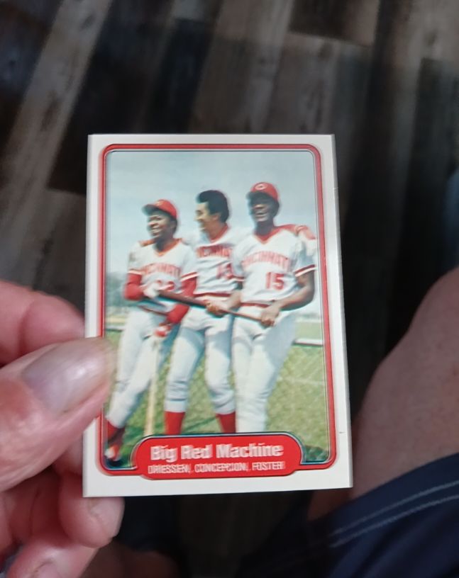 1982 Fleer #630 Big Red Machine Dan Driessen Dave Concepcion George Foster — front