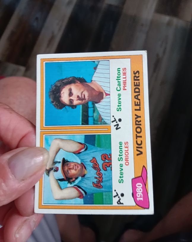 1981 Topps #5 1980 Victory Leaders Steve Stone Steve Carlton — front