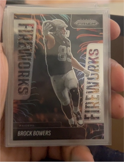 2025 Panini Prizm Fireworks #11 Brock Bowers — front