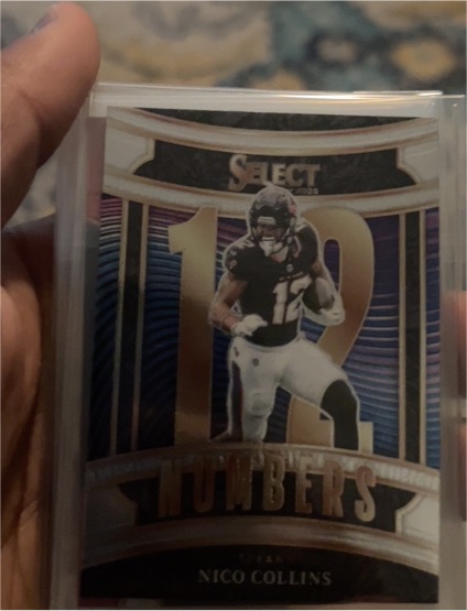 2025 Panini Select #8 Nico Collins Numbers — front