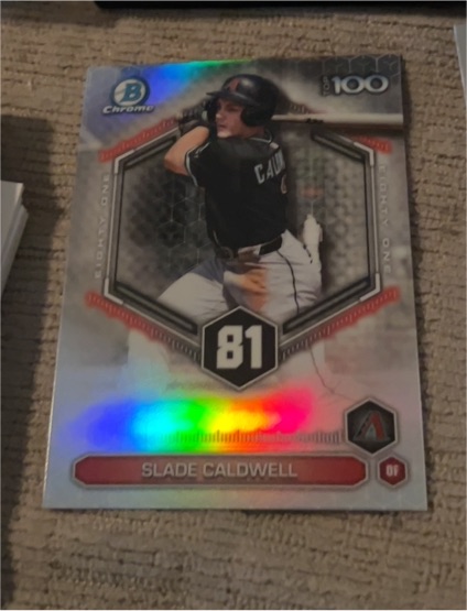 2026 Topps Bowman Chrome Scouts Top 100 #BTP-81 Slade Caldwell — front