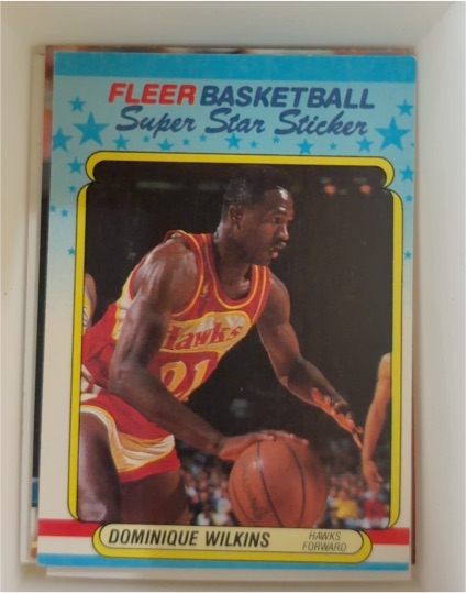 1988-89 Fleer Superstar Sticker #11 Dominique Wilkins — front