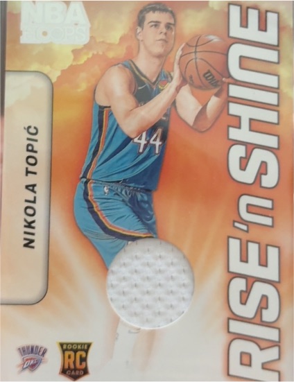 2024-25 Panini NBA Hoops #RSM-NTT Nikola Topić Rise 'n Shine Rookie Patch — front