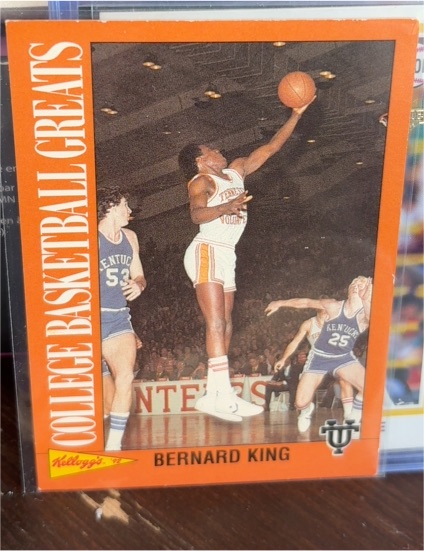 1992 Kellogg's Raisin Bran College Basketball Greats #13 Bernard King — front
