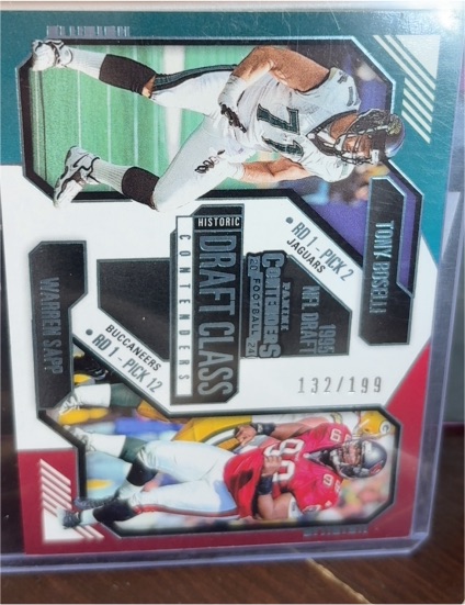 2024 Panini Contenders Historic Draft Class #15 Tony Boselli / Warren Sapp — front