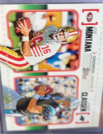 2010 Topps Gridiron Lineage #GL-MC Joe Montana / Jimmy Clausen — front