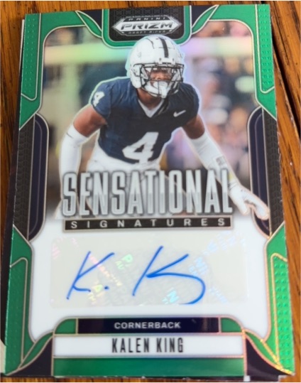 2025 Panini Prizm Draft Picks Sensational Signatures #SS-KKG Kalen King — front