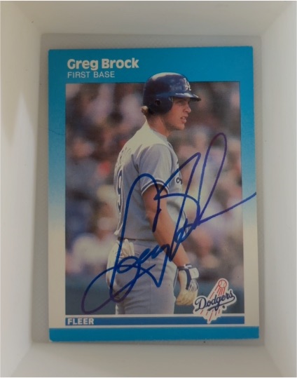 1987 Fleer #437 Greg Brock — front