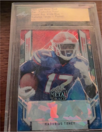 2021 Leaf Metal Draft #1 Kadarius Toney Red White Blue — front