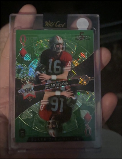 2026 Wild Card Black Tie #Queen Joe Montana — front