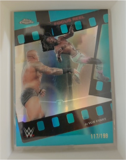 2026 Topps Chrome WWE Focus Reel #FR-9 Je'Von Evans — front
