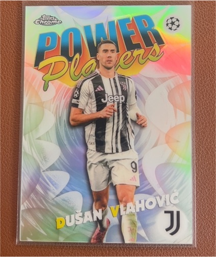 2025-26 Topps Chrome UEFA Power Players #PP-26 Dušan Vlahović — front