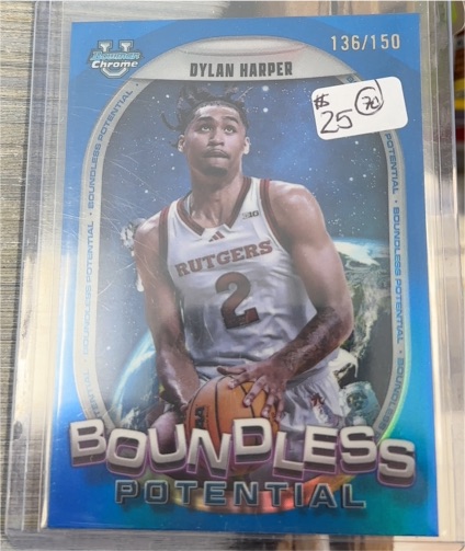 2024-25 Bowman University Chrome #BP-6 Dylan Harper Boundless Potential — front