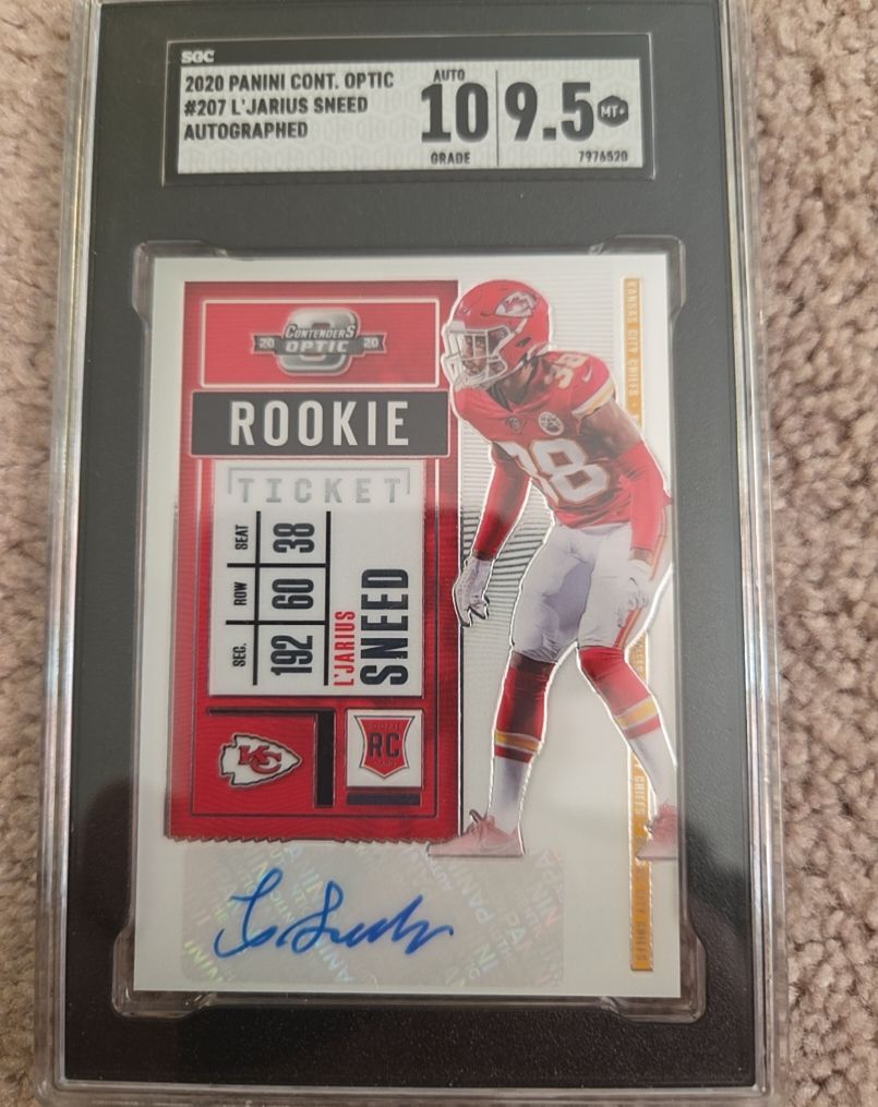 2020 Panini Contenders Optic #207 L'Jarius Sneed Rookie Ticket Auto — front