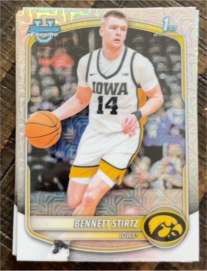 2025-26 Bowman Chrome #BCP-90 Bennett Stirtz — front