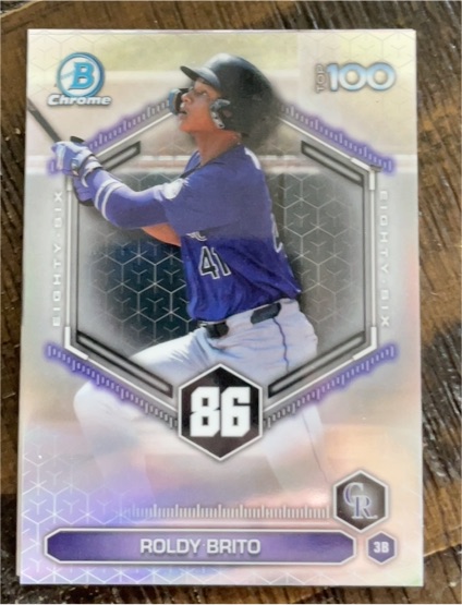 2026 Bowman Chrome Top 100 #BTP-86 Roldy Brito — front