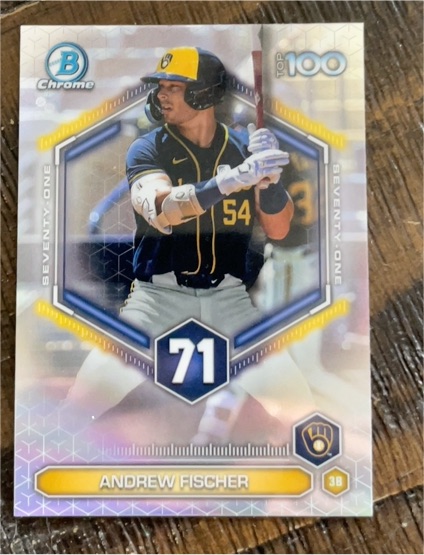 2026 Bowman Chrome Top 100 #BTP-71 Andrew Fischer — front