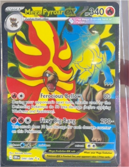 2014 Pokémon Mega Pyroar EX #099 Chaos Rising — front