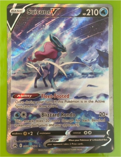 2023 Pokémon Crown Zenith #GG38 Suicune V — front