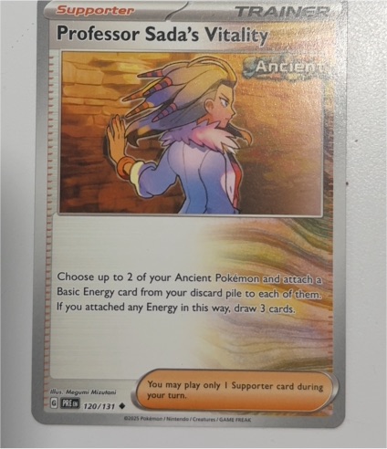 2025 Pokémon Prismatic Evolutions #120 Professor Sada's Vitality — front