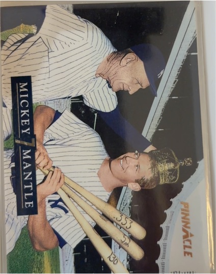 1992 Pinnacle #14 Mickey Mantle Triple Crown — front
