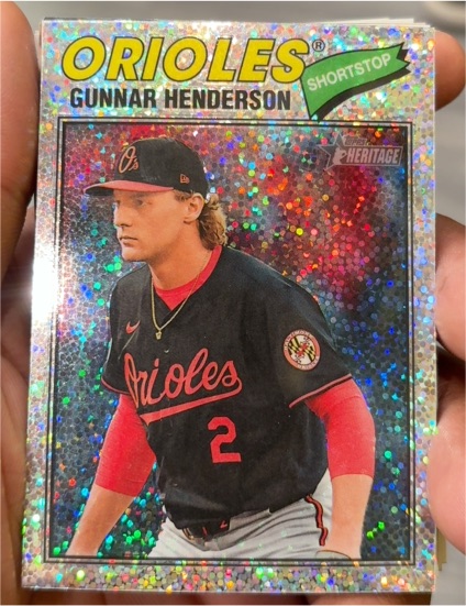 2026 Topps Heritage Chrome Silver Sparkle Refractor #287 Gunnar Henderson — front