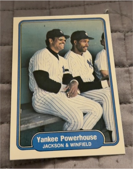 1982 Fleer #646 Yankee Powerhouse Reggie Jackson Dave Winfield — front