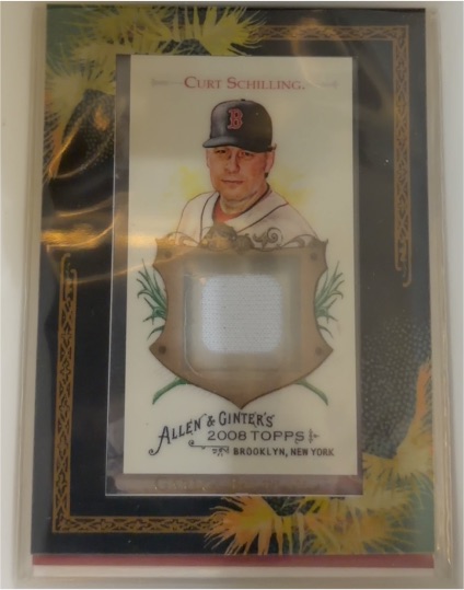 2008 Topps Allen & Ginter Framed Mini Relics #AGR-CS Curt Schilling — front