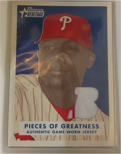 2006 Bowman Heritage Pieces of Greatness #PG-RH Ryan Howard — front