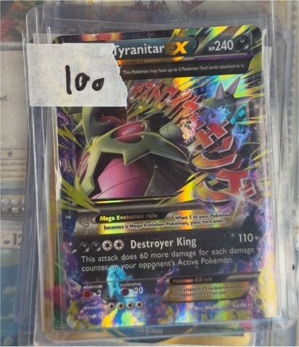 2015 Pokémon XY Ancient Origins #43 Mega Tyranitar EX — front