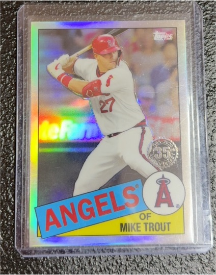 2020 Topps Chrome 35th Anniversary #85TC-1 Mike Trout — front