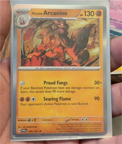 2024 Pokémon TCG Twilight Masquerade #100 Hisuian Arcanine — front