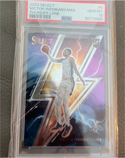 2023 Panini Select Thunder Lane #5 Victor Wembanyama Rookie — front