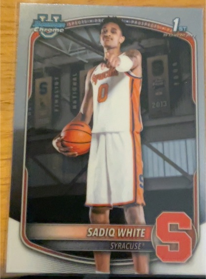 2025-26 Bowman Chrome #BCP-41 Sadiq White — front