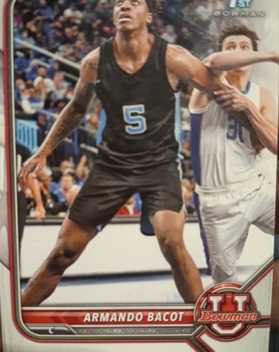 2022 Bowman University #71 Armando Bacot — front