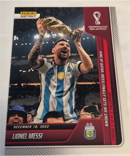 2022 Panini Instant FIFA World Cup Qatar #118 Lionel Messi — front