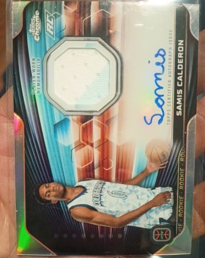 2023-24 Topps Chrome OTE #RJA-SC Samis Calderon Rookie Patch Auto — front