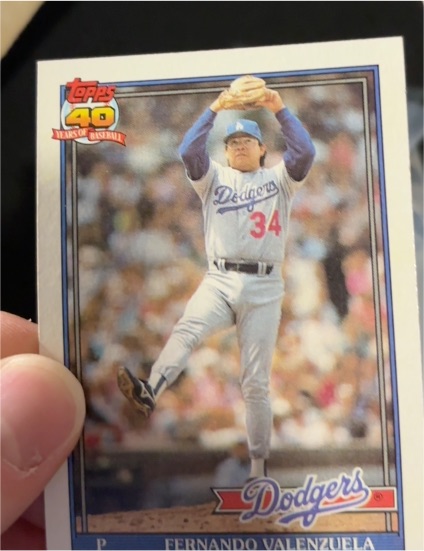 1991 Topps #80 Fernando Valenzuela — front