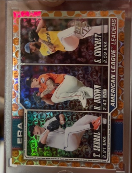 2026 Topps Series 1 #327 AL ERA Leaders Skubal/Brown/Crochet — front